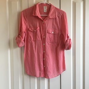 ⭐️LAST CHANCE⭐️ Red J Crew "The Perfect Shirt" - S